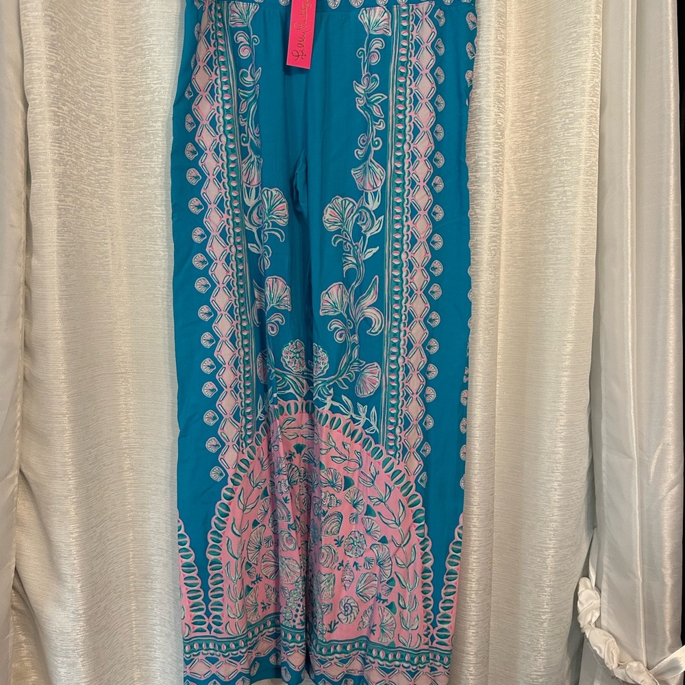 Elegant Blue and Pink Women's Jumpsuit